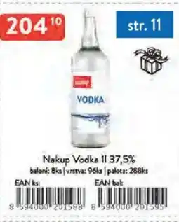 Qanto Nakup Vodka 37,5% nabídka