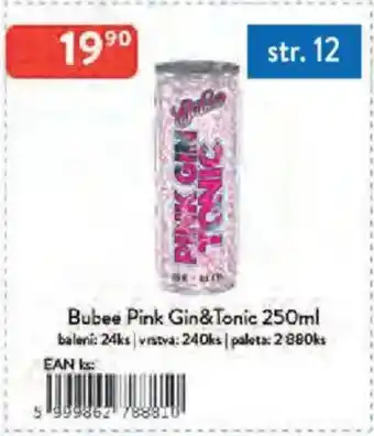 Qanto Bubee Pink Gin&Tonic nabídka