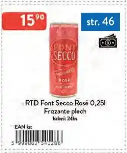 Qanto RTD Font Secco Rosé nabídka