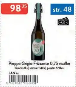 Qanto Pioppo Grigio Frizzante nealko nabídka