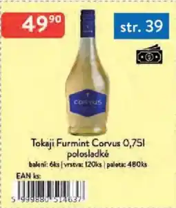 Qanto Tokaji Furmint Corvus polosladké nabídka
