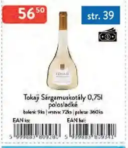 Qanto Tokaji Sárgamuskotály polosladké nabídka