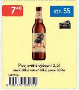 Qanto Pivoj světlé výčepní nabídka
