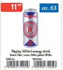 Qanto Replay energy drink nabídka
