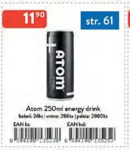 Qanto Atom energy drink nabídka