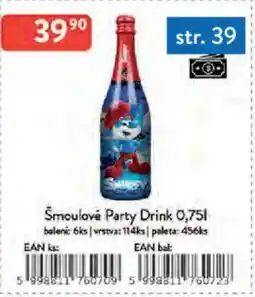 Qanto Šmoulové Party Drink nabídka