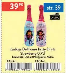 Qanto Gabbys Dollhouse Party Drink Strawberry nabídka
