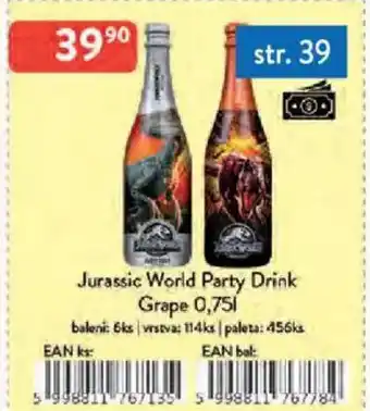 Qanto Jurassic World Party Drink Grape nabídka
