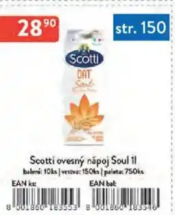 Qanto Scotti ovesný nápoj Soul nabídka