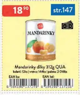 Qanto Mandarinky dílky QUA nabídka