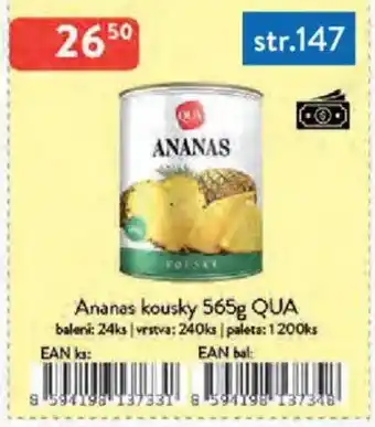 Qanto Ananas kousky QUA nabídka