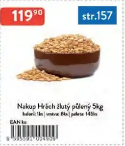 Qanto Nakup Hrách žlutý půlený nabídka