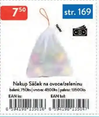 Qanto Nakup Sáček na ovoce/zeleninu nabídka