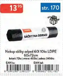 Qanto Nakup sáčky odpad 60 l 10ks LDPE nabídka