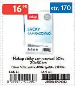Qanto Nakup sáčky zamrazovací 50ks nabídka