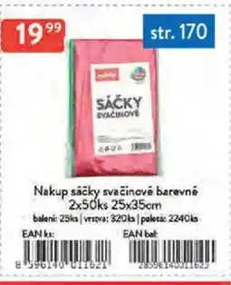 Qanto Nakup sáčky svačinové barevné 2x50ks nabídka