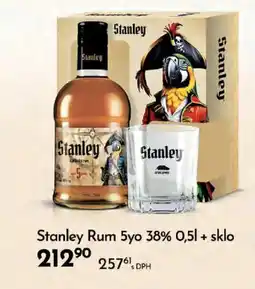 Qanto Stanley Rum 5yo 38% + sklo nabídka