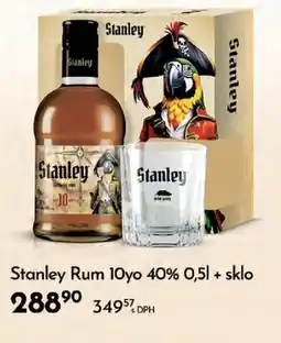 Qanto Stanley Rum 10yo 40% + sklo nabídka