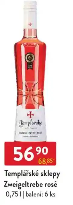 Qanto Templářské sklepy Zweigeltrebe rosé nabídka