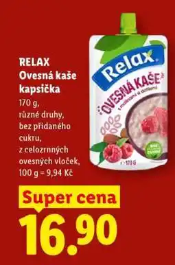 Lidl RELAX OVESNÁ KAŠE KAPSIČKA nabídka