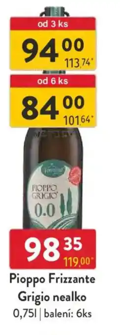Qanto Pioppo Frizzante Grigio nealko nabídka