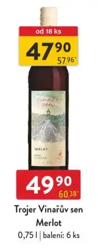Qanto Trojer Vinařův sen Merlot nabídka