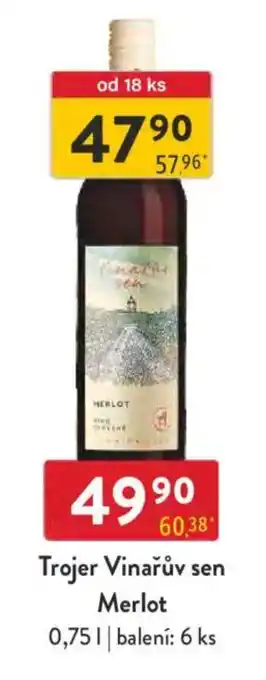 Qanto Trojer Vinařův sen Merlot nabídka