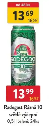 Qanto Radegast Rázná 10 světlé výčepní nabídka