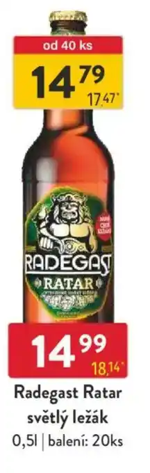 Qanto Radegast Ratar světlý ležák nabídka