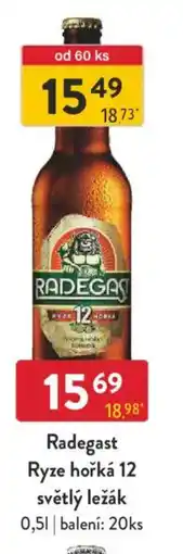 Qanto Radegast Ryze hořká 12 světlý ležák nabídka