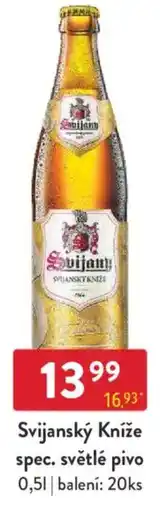 Qanto Svijanský Kníže spec. světlé pivo nabídka