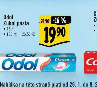 Albert Odol zubní pasta nabídka