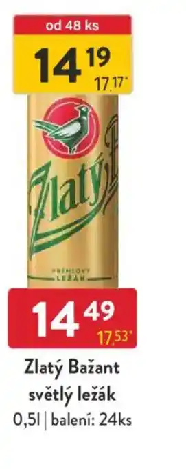 Qanto Zlatý Bažant světlý ležák nabídka