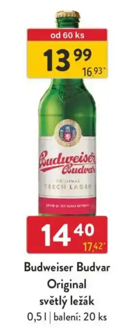 Qanto Budweiser Budvar Original světlý ležák nabídka