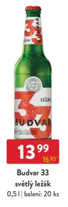 Qanto Budvar 33 světlý ležák nabídka