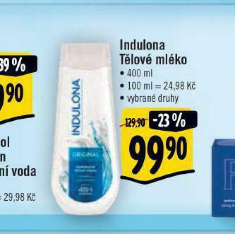 Albert Indulona tělové mléko nabídka