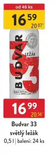 Qanto Budvar 33 světlý ležák nabídka