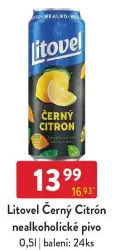 Qanto Litovel Černý Citrón nealkoholické pivo nabídka
