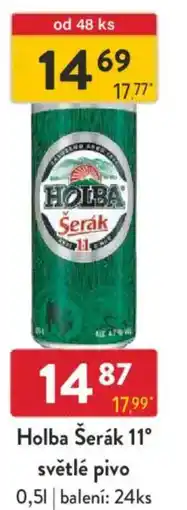 Qanto Holba Šerák 11° světlé pivo nabídka