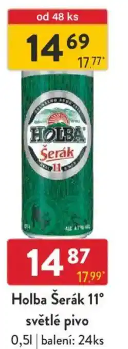 Qanto Holba Šerák 11° světlé pivo nabídka