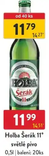 Qanto Holba Šerák 11° světlé pivo nabídka