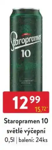 Qanto Staropramen 10 světlé výčepní nabídka