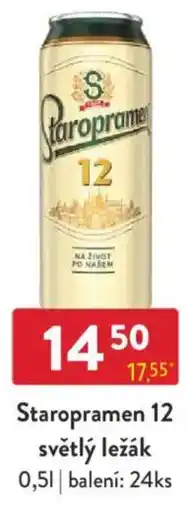 Qanto Staropramen 12 světlý ležák nabídka