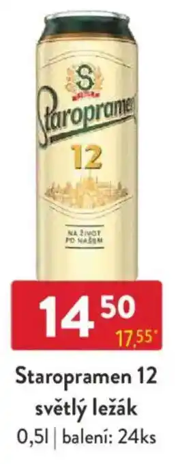 Qanto Staropramen 12 světlý ležák nabídka