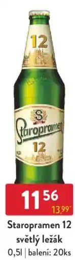 Qanto Staropramen 12 světlý ležák nabídka