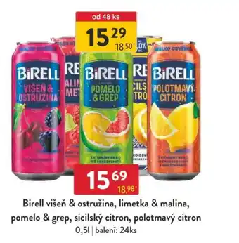 Qanto Birell višeň & ostružina, limetka & malina, pomelo & grep, sicilský citron, polotmavý citron nabídka
