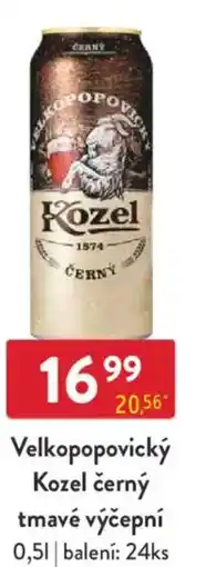 Qanto Velkopopovický Kozel černý tmavé výčepní nabídka