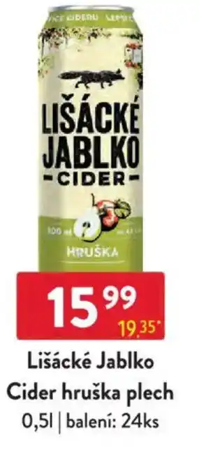 Qanto Lišácké Jablko Cider hruška plech nabídka