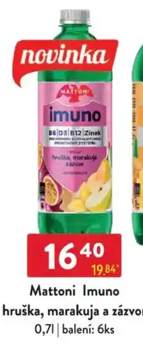 Qanto Mattoni Imuno hruška, marakuja a zázvor nabídka