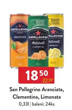 Qanto San Pellegrino Aranciata, Clementina, Limonata nabídka